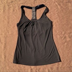 Express size S black tank top with black sequin detailing on straps and back.